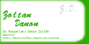 zoltan danon business card